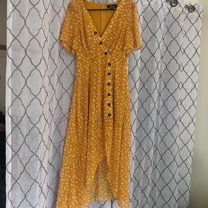 Lulus high low printed dress